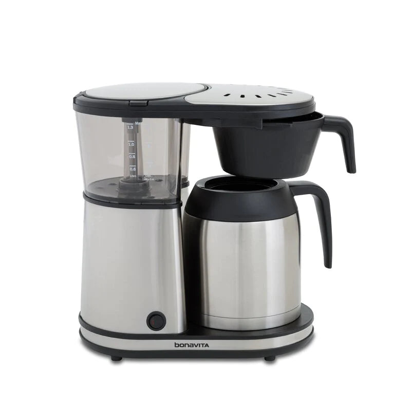 Connoisseur 8-Cup Drip Coffee Brewer One-Touch with Thermal Carafe and Hanging Basket - SCA Certified Home Brewer - CAFE FOLKA