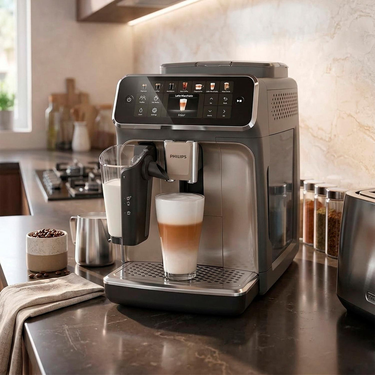 Cafetera Espresso Philips Serie 4400 Superautomática y LatteGo